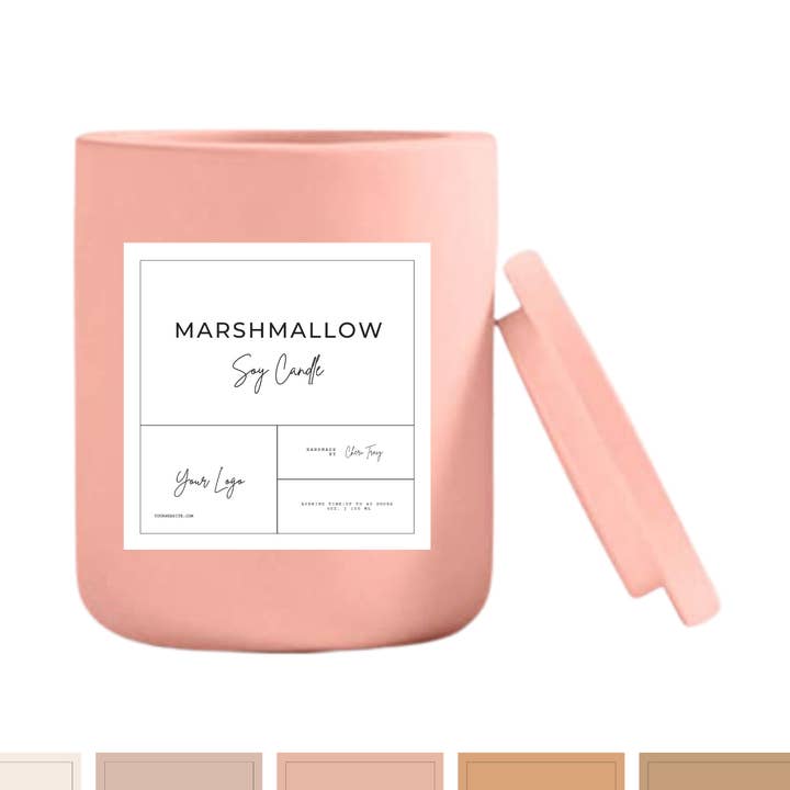 Orglamix - Wholesale Jar/filled candle - Feminine Custom Matte Glass Candle | 65 Hour Burn Time0