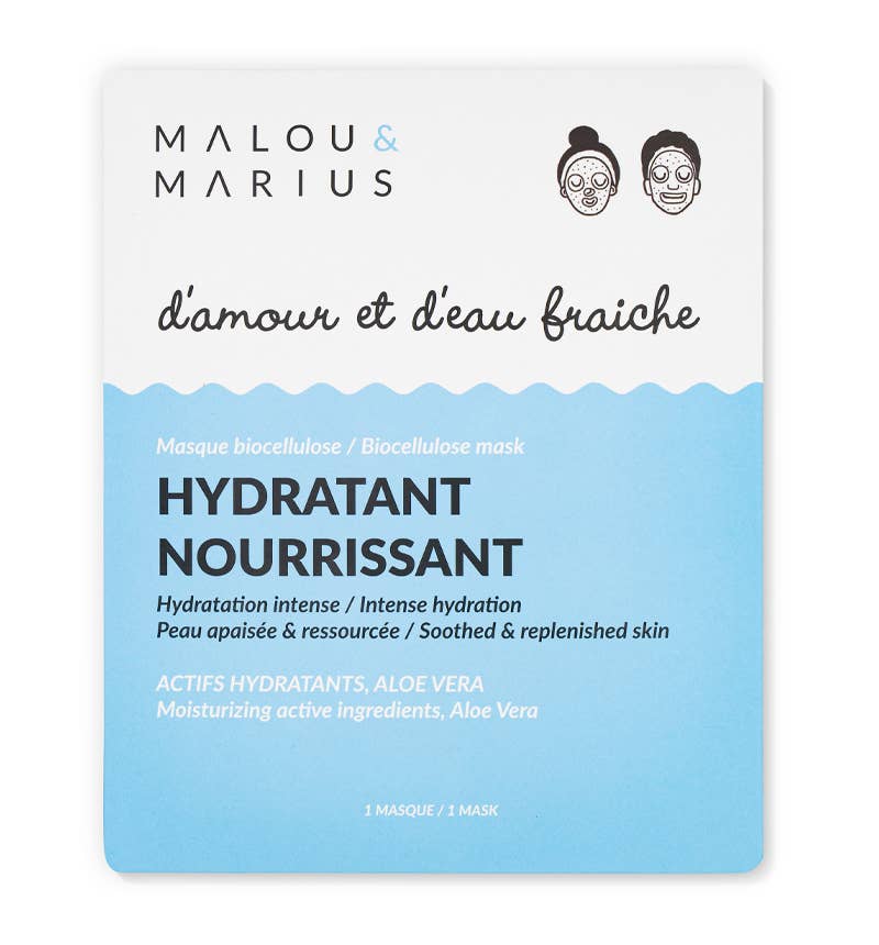Malou & Marius – wholesale Skincare face mask – Bio-cellulose face masks of Love and Fresh Water0