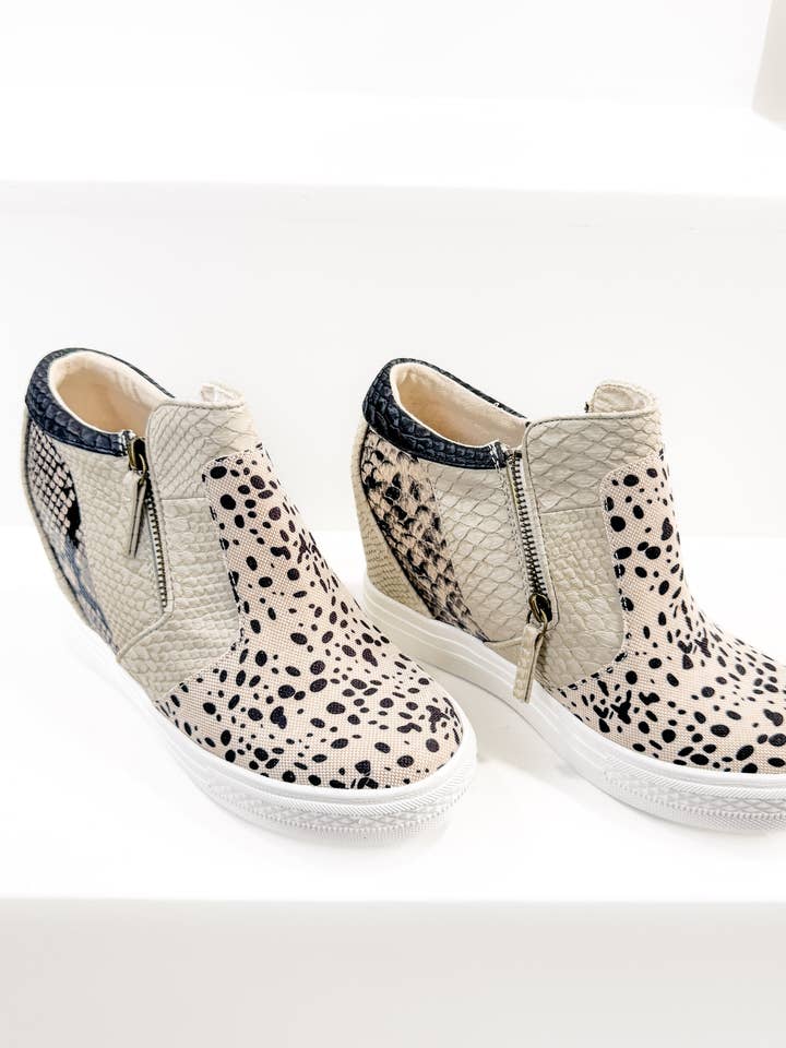 Tinaya Hidden Sneaker Wedge for wholesale by Naughty Monkey Open Pack