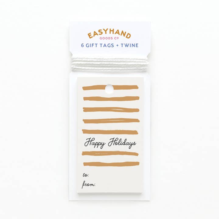 Easyhand Goods – formerly Onderkast - Vente Étiquette cadeau - Étiquette cadeau Happy Holidays Swashes