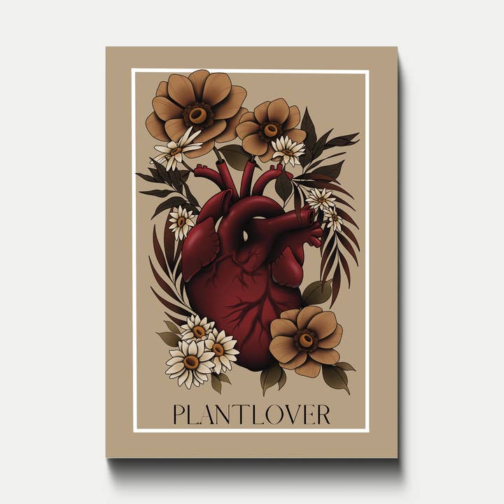 Plantlover Postcard for wholesale by Solid Gold / Naja-Marie Baumann