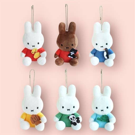 Limited Miffy Plush with lovely animal Keychain Bag Charm for wholesale by K-Wonderland
