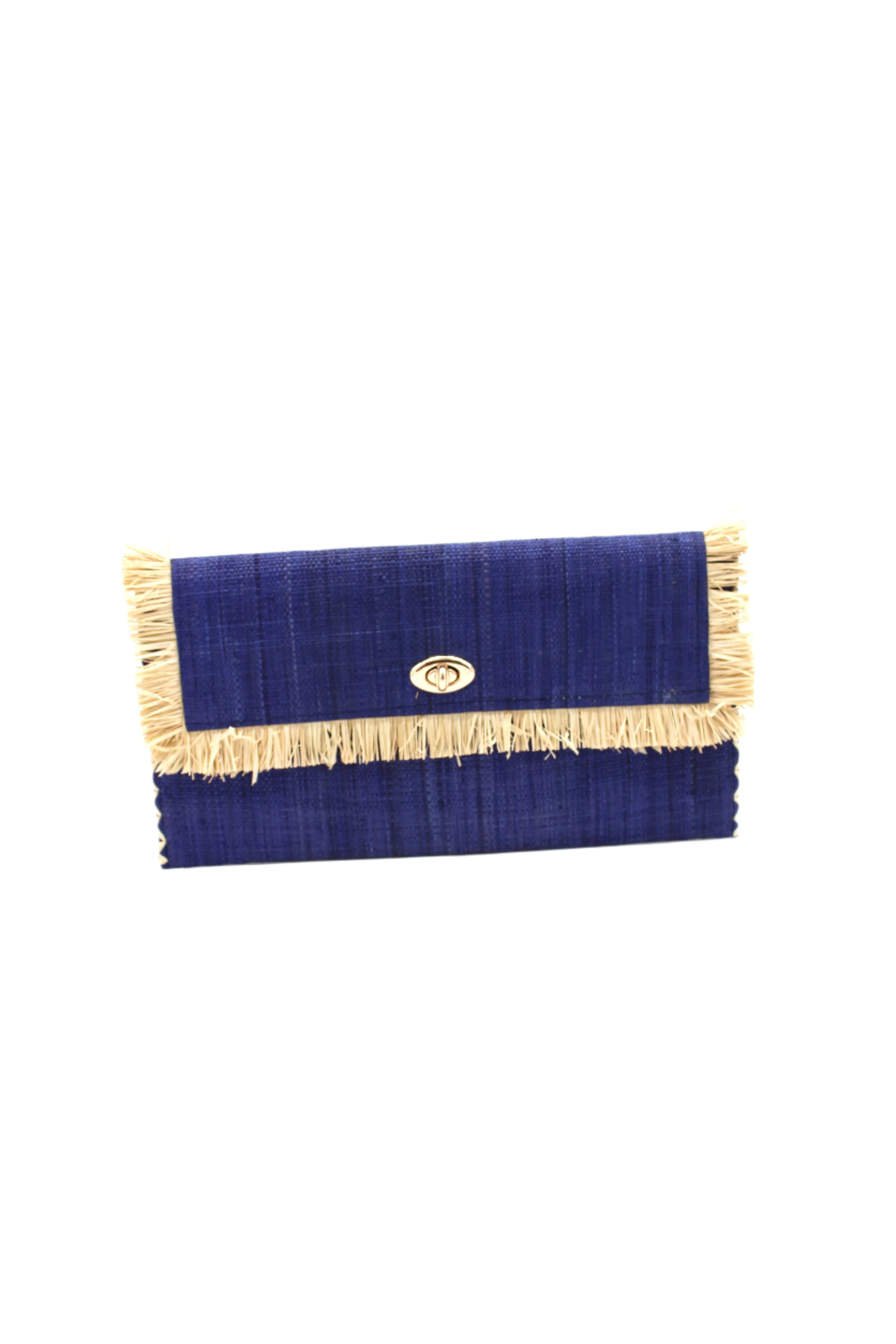 Shebobo - Vente Pochette – femme - Pochette Sophie en paille avec bordure à franges brutes12