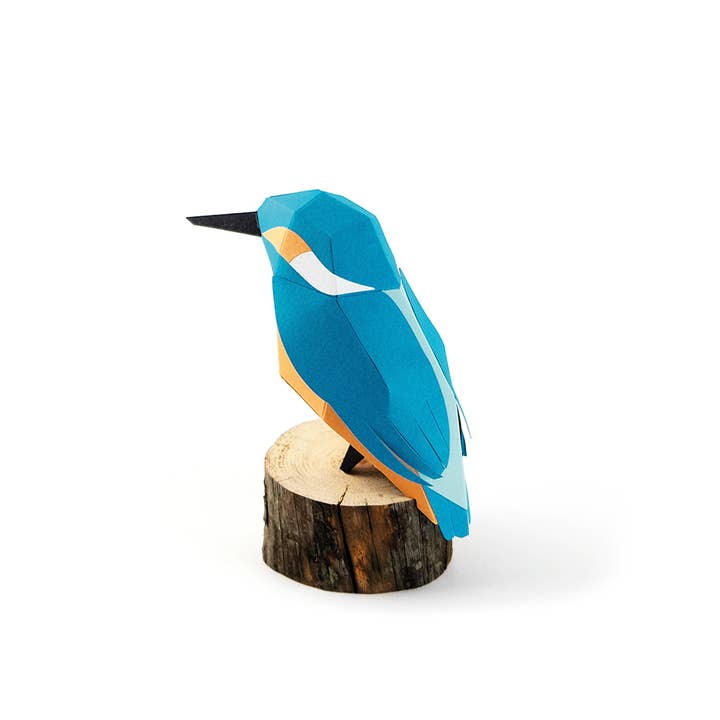Today is Art Day – wholesale DIY craft kit – Common Kingfisher - Bird 3D Paper Figure by Plego