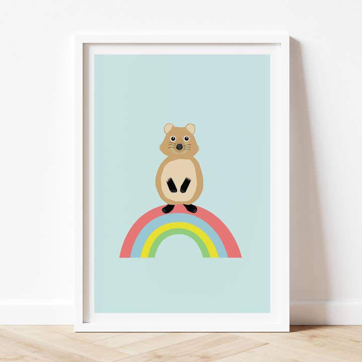 Quokka Rainbow - Art print A5/A4/A3 for wholesale by Salty Crayon