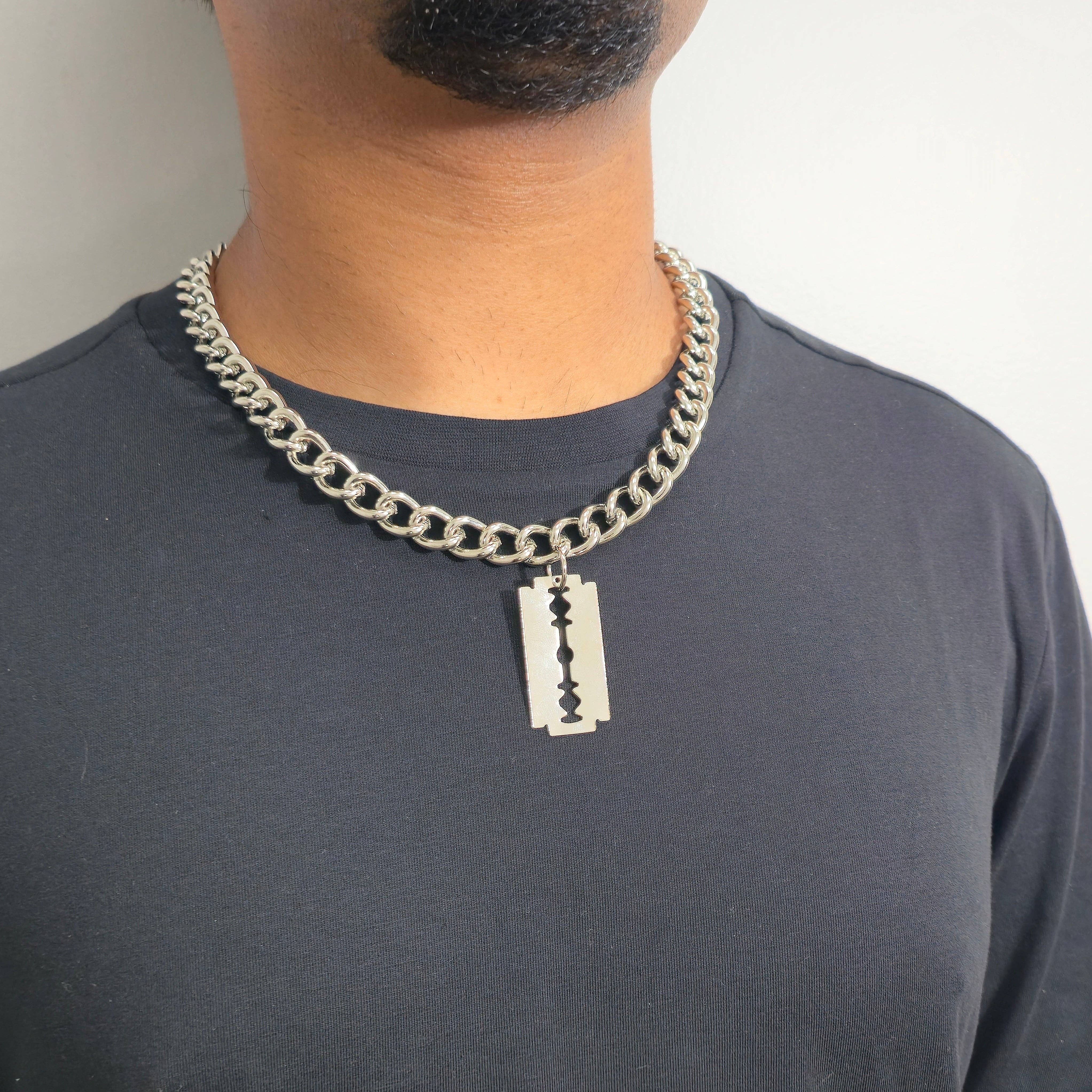 Funk Plus - Wholesale Pendant/Charm Necklace - FC987 RAZOR BLADE PENDANT13
