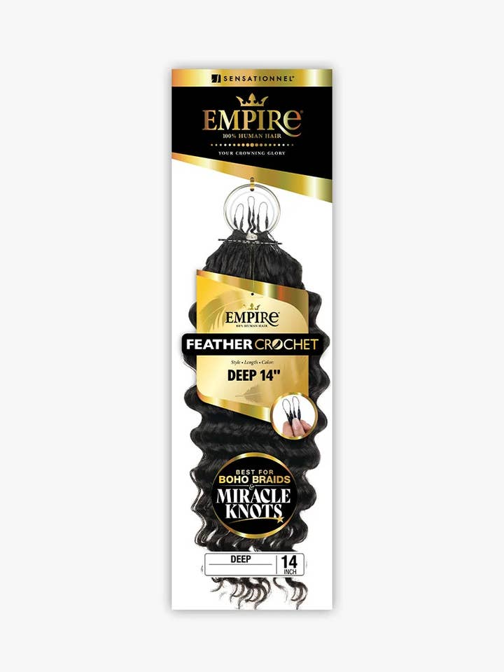 Empire Feather Crochet 100% Human Hair (premium pricing ava) for wholesale by Lake St Louis Beauty Supply LLC