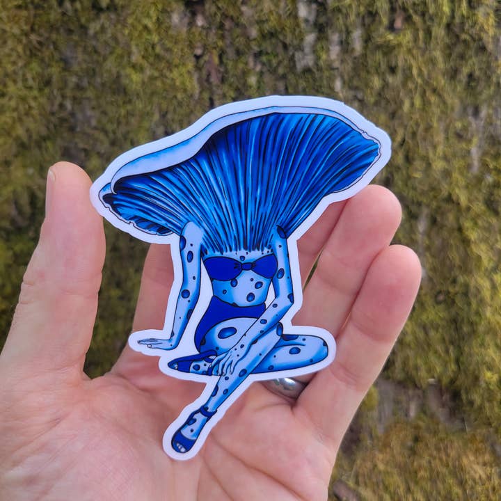 Mushroom Marauder - Vente Autocollant - Lady Lactarius | Sticker pin-up sexy aux champignons