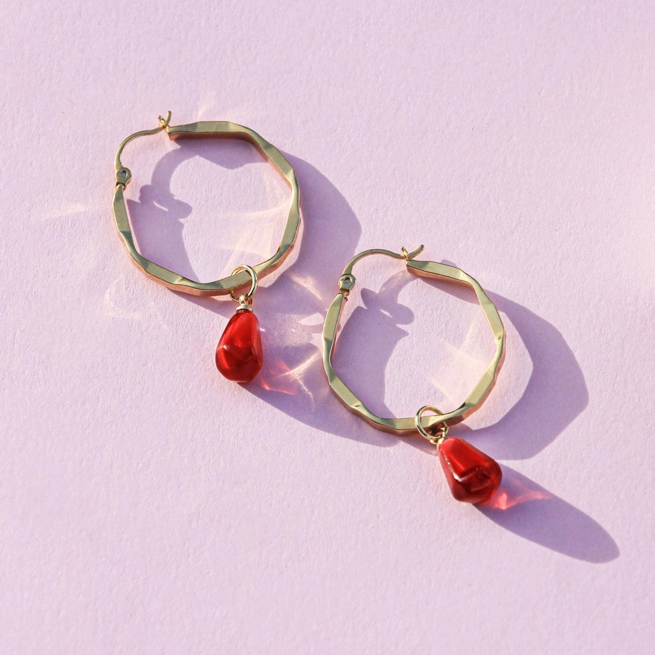 TaifJewely - Wholesale Hoop Earrings - 2 IN 1 POMEGRANATE EARRINGS5
