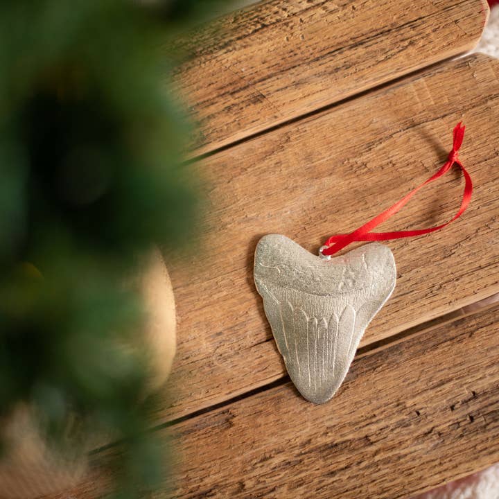 House of Morgan Pewter - Vente Lots de décorations - Décoration de Noël requin - Megalodon - Coffret cadeau dent de requin