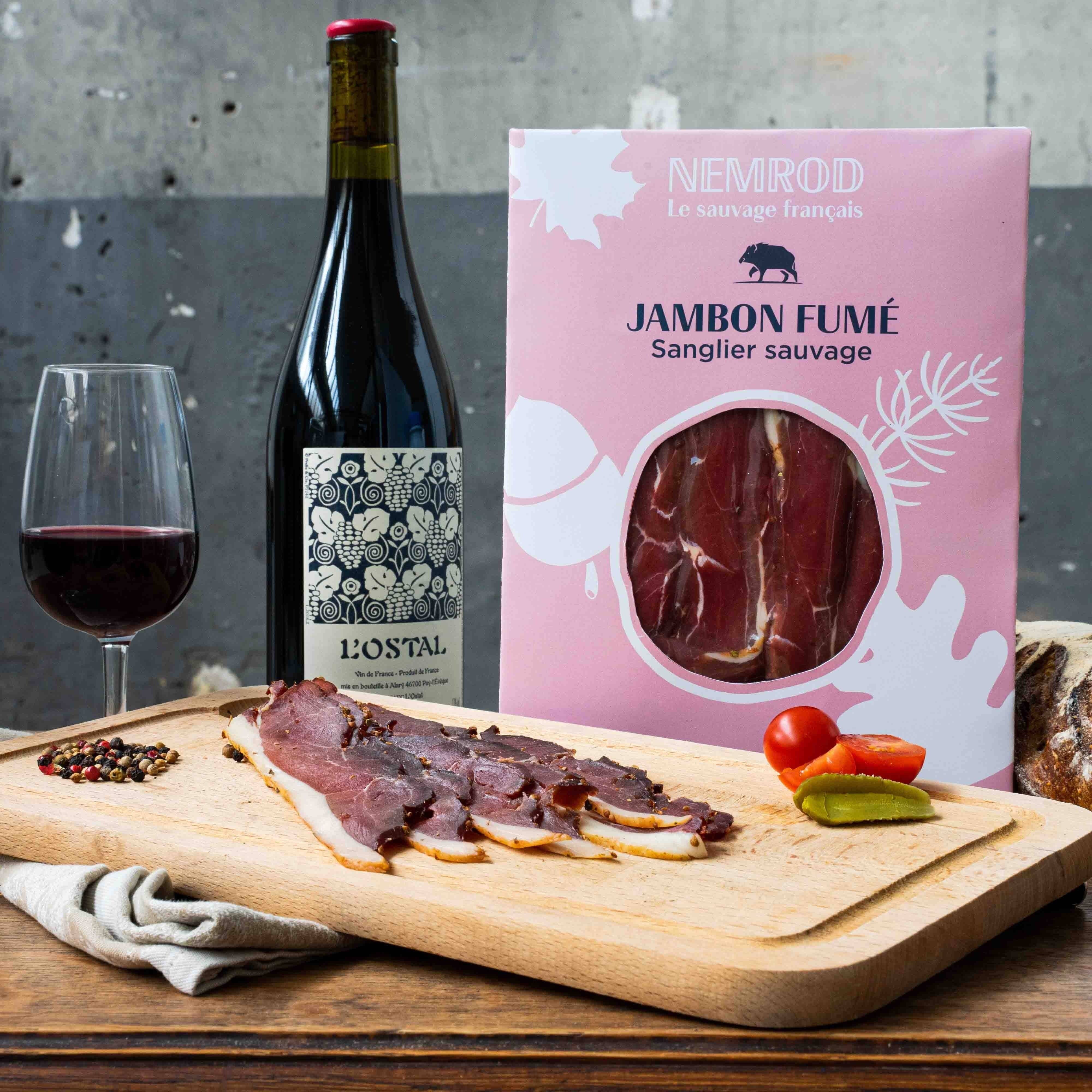 Nemrod - Venta al por mayor Jamones - Jamón ahumado de jabalí silvestre en lonchas - 120 g1