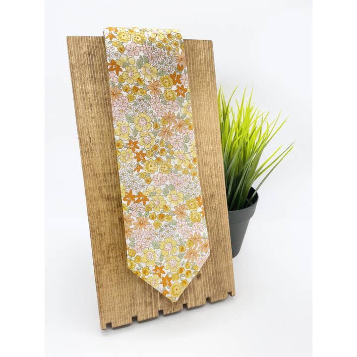 ELSE - Wholesale Necktie - Men's - Yellow Floral Neckties For Men, Father's Day Gifts For Him1