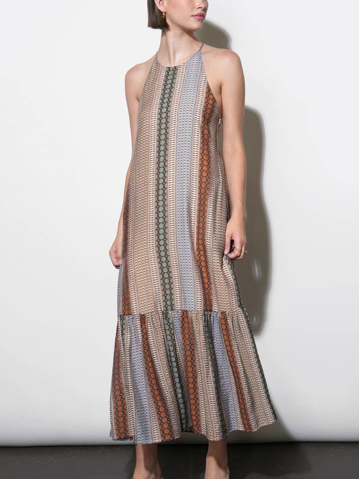 Robe Midi à Bretelles Croisées au Dos Faith pour la vente par Greylin