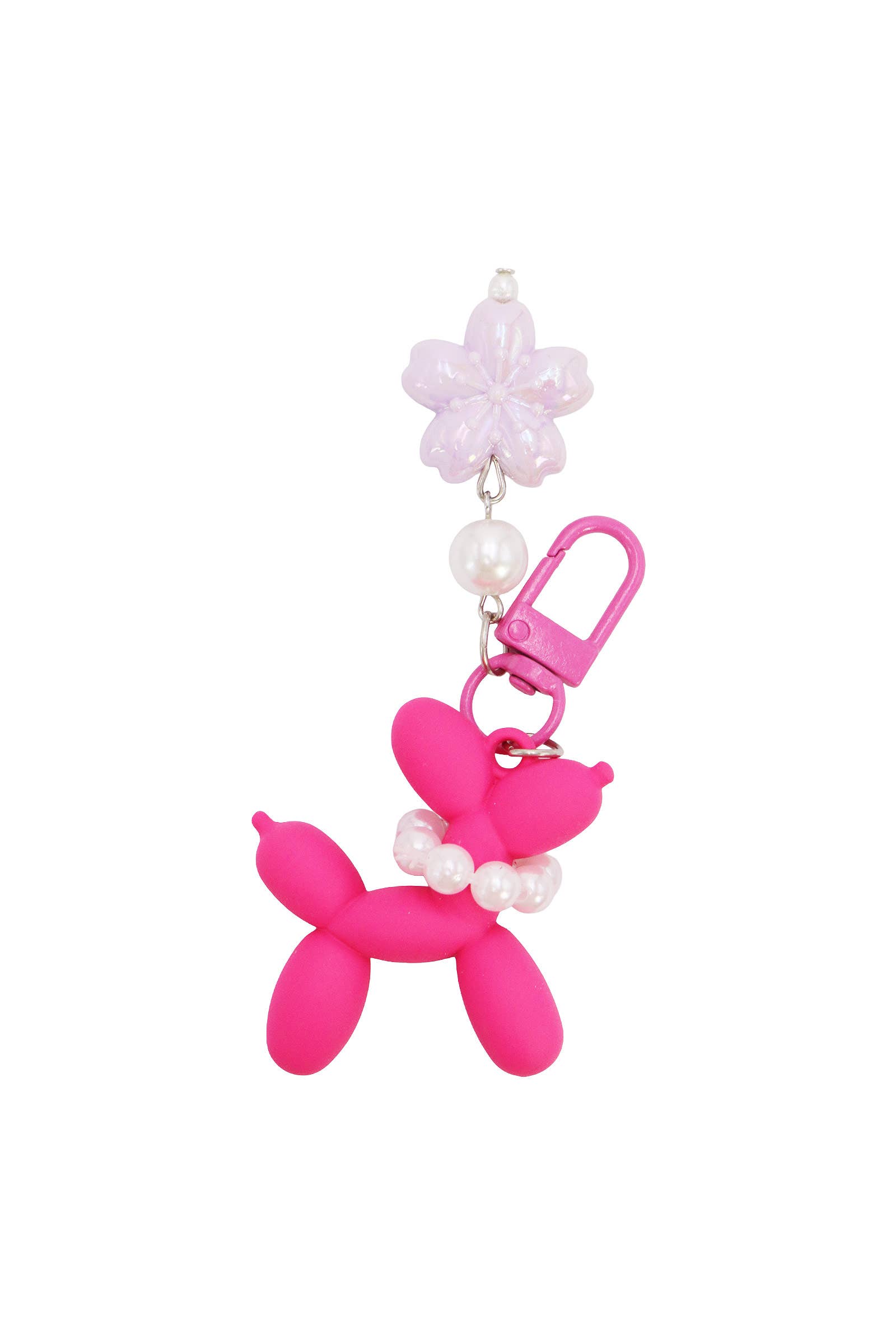 ASSORTED Matte Balloon Dog Pearlescent Resin Key Chain for wholesale on Faire16