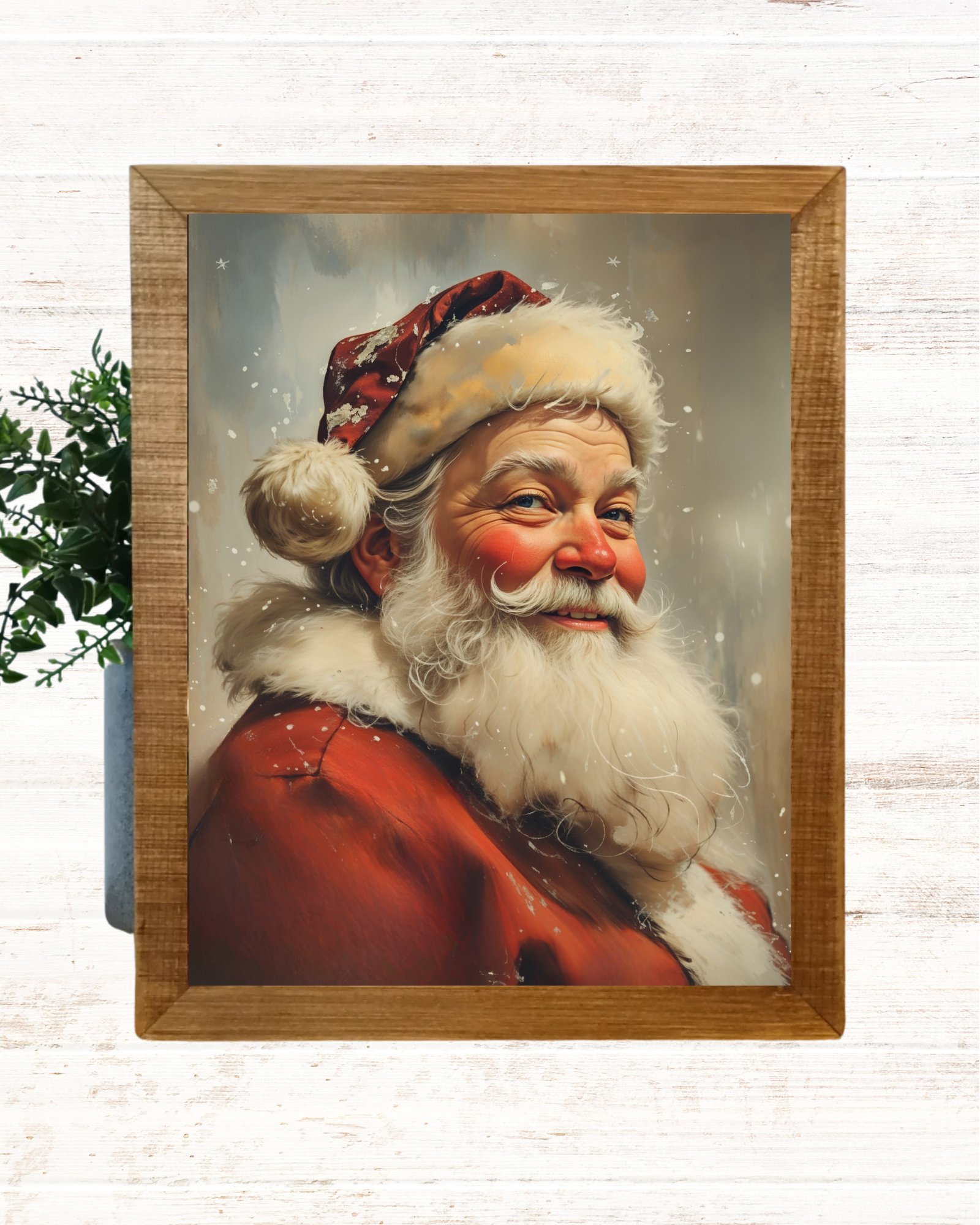 Blooms By E. Marie - Wholesale Art Print - Santa Framed Art Print0