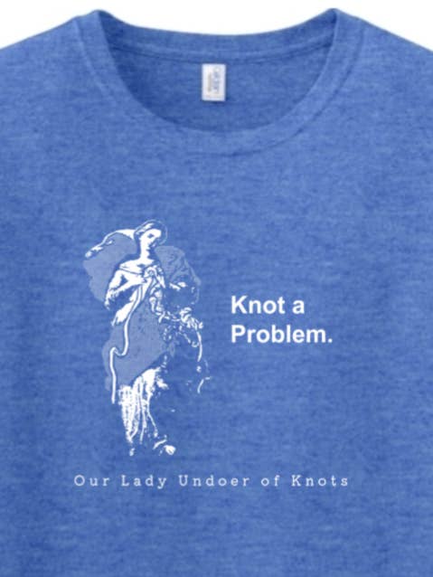Knot a Problem - Our Lady Undoer of Knots Adult T-shirt for wholesale by Sock Religious