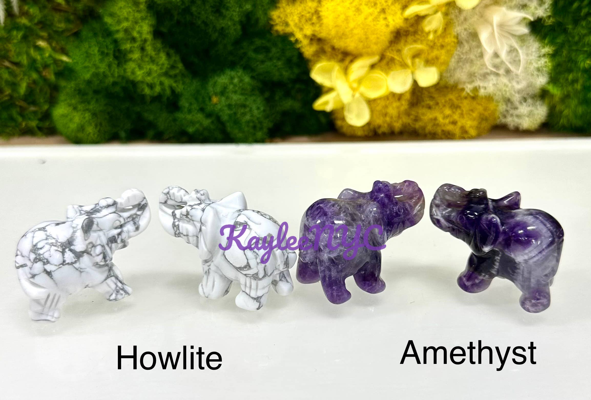 KayleeNYC - Wholesale Spiritual Stone/Crystal - 1.5” Natural mix Crystal Elephants Healing Energy6