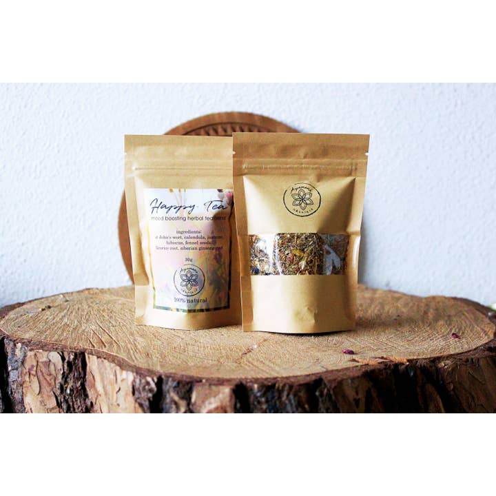 Ayamani Naturals - Wholesale Loose Tea - Happy Tea: Uplifting Herbal Blend with Healing Herbs
