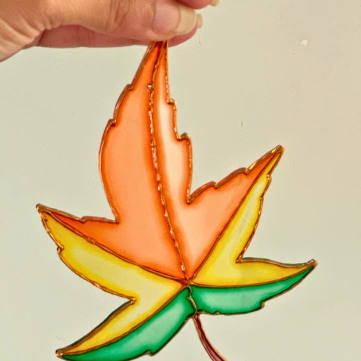 Craftify Mom – Engroshandel Solfanger – Fall Maple Leaf Solfanger, Efterårsvinduesindretning, Efterårsindretning3