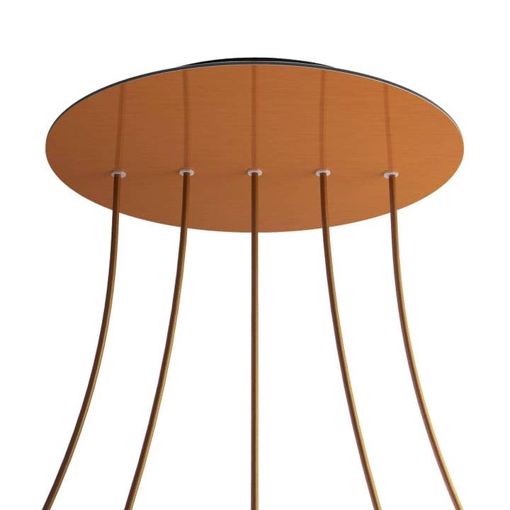 Rosace XXL Rose-One ronde, diamètre 400 mm avec 5 trous en ligne et 4 pour la vente par LIGHTINUP S.R.L.