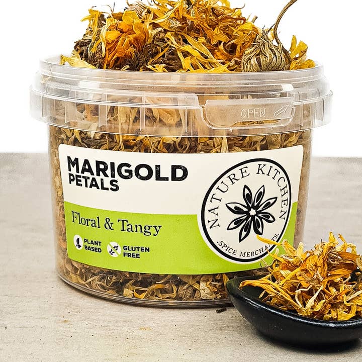 Marigold Petals 1 x 30g Pot for wholesale by Nature Kitchen Co Ltd