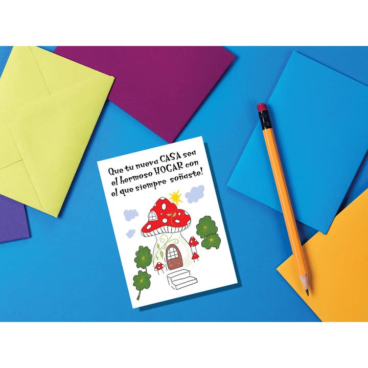 Carte de vœux espagnole Felicidades en tu nueva casa pour la vente par LA PAPER LOVER