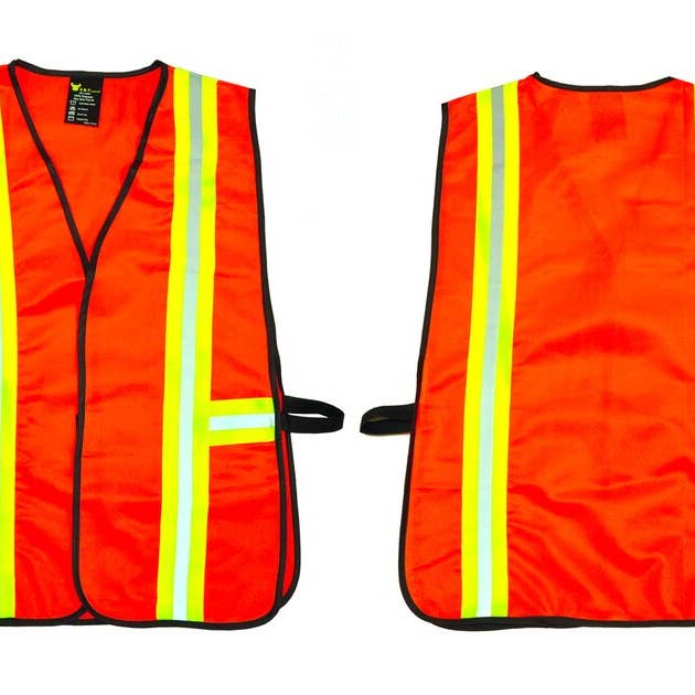 G & F Products - Wholesale Safety Vest - Unisex - Industrial Safety Vest With Reflective Stripes - Orange2