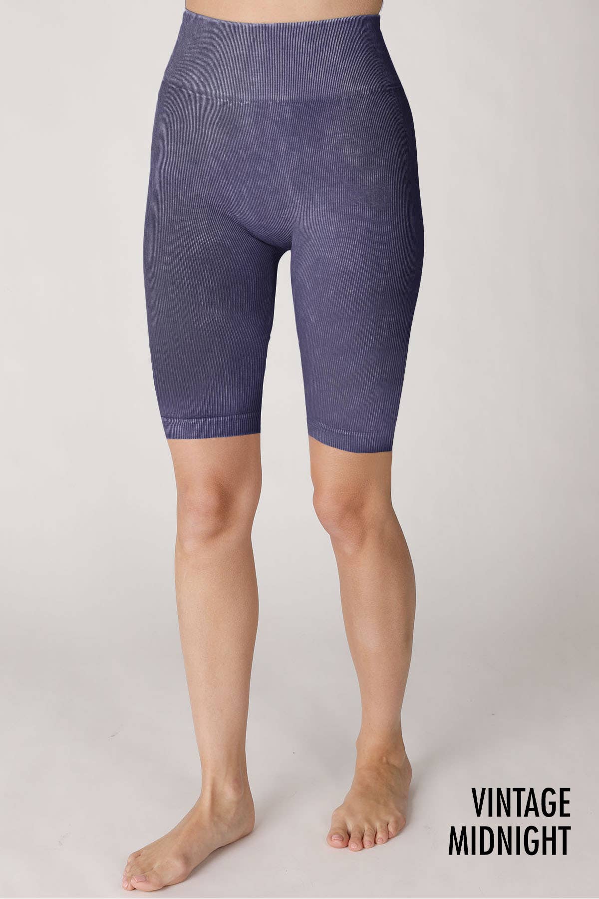 NIKIBIKI - Wholesale Athletic Shorts - Women's - NB8055 - Vintage Ribbed Highwaist Biker Shorts2