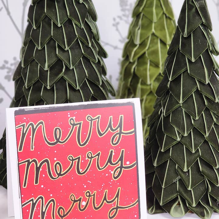 Tarjeta de felicitación Merry Merry Merry para venta al por mayor de Julie Abbott Art