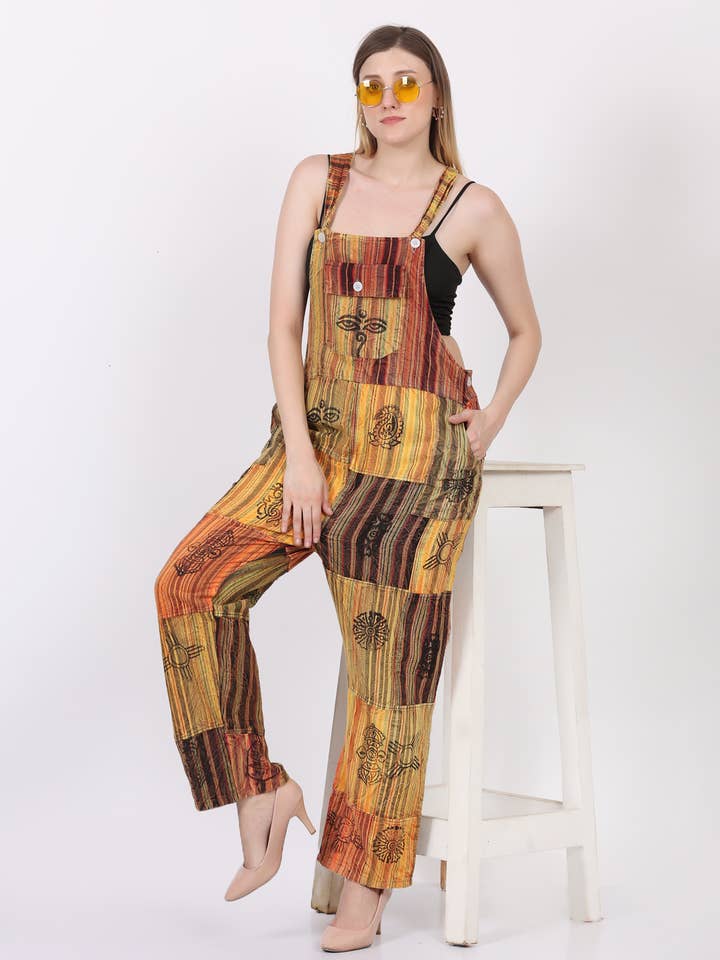 Women's Patchwork Rompers Jumpsuit Wide Leg with Pockets for wholesale by Wevez