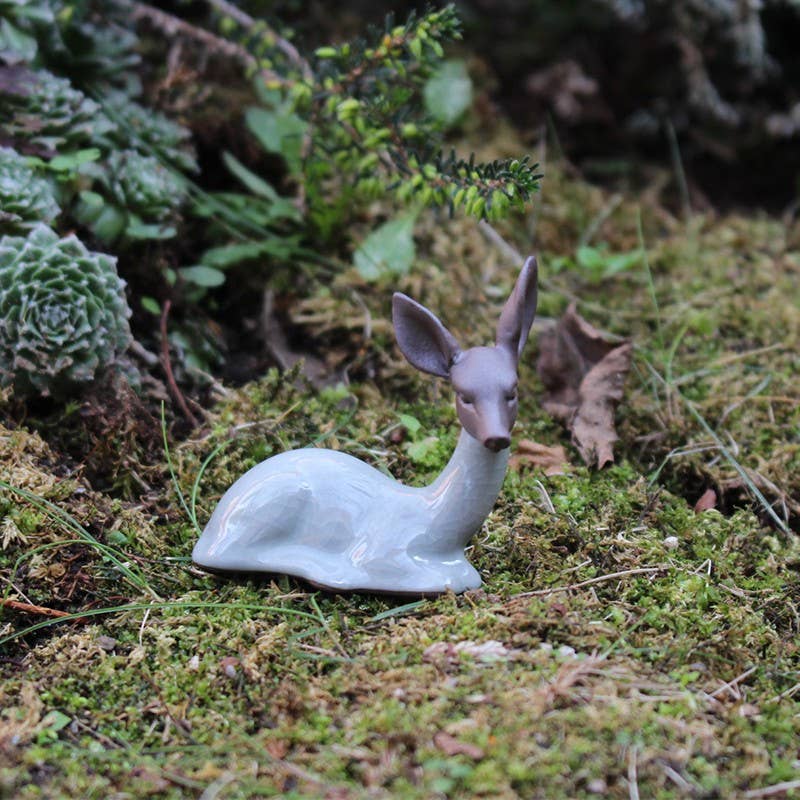 Tea soul - Vendita all'ingrosso Statuette decorative - Statuina da tè cerbiatto in porcellana Ru2