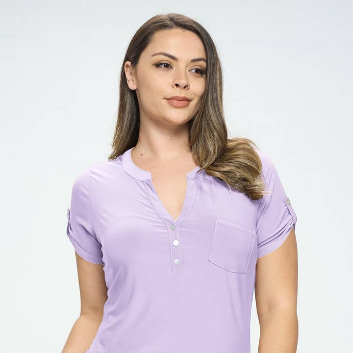 HENLEY KURZARMSTRICKOBERTEIL IN ÜBERGRÖSSE für den Großhandel von Curve Market