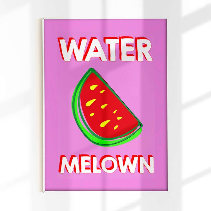 Decoración de pared con tipografía con estampado de melones para venta al por mayor de Superlover