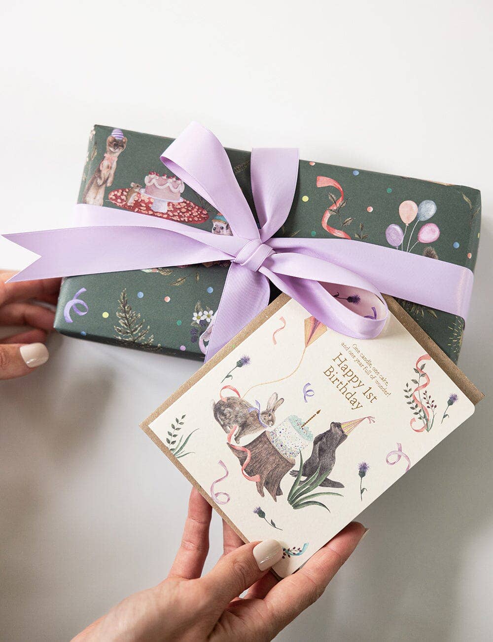 Bespoke Letterpress - Venta al por mayor Sobre de papel de regalo - Papel de regalo 6 hojas Trellis de flores silvestres / Fiesta en el bosque11