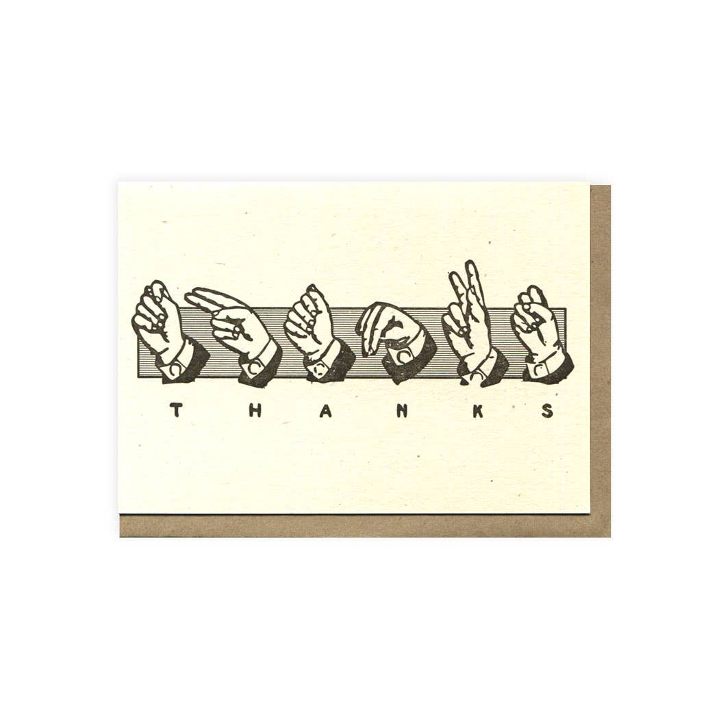 Blue Barnhouse – postal de agradecimento por atacado – Obrigado Sign Language