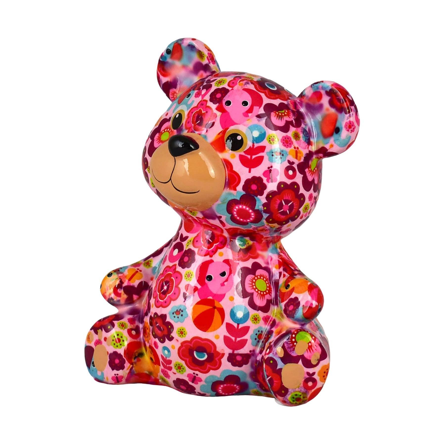 Animal Crackers – wholesale Money/piggy bank – Pomme Pidou medium 'Toto' bright coloured ceramic Teddy Bear shaped Money Box (6  PACK, ASSORTED)4