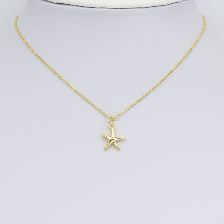 BestBeads&Beyond – wholesale Individual charm/pendant – Gold Starfish Charm Pendant, Sku#LD6943
