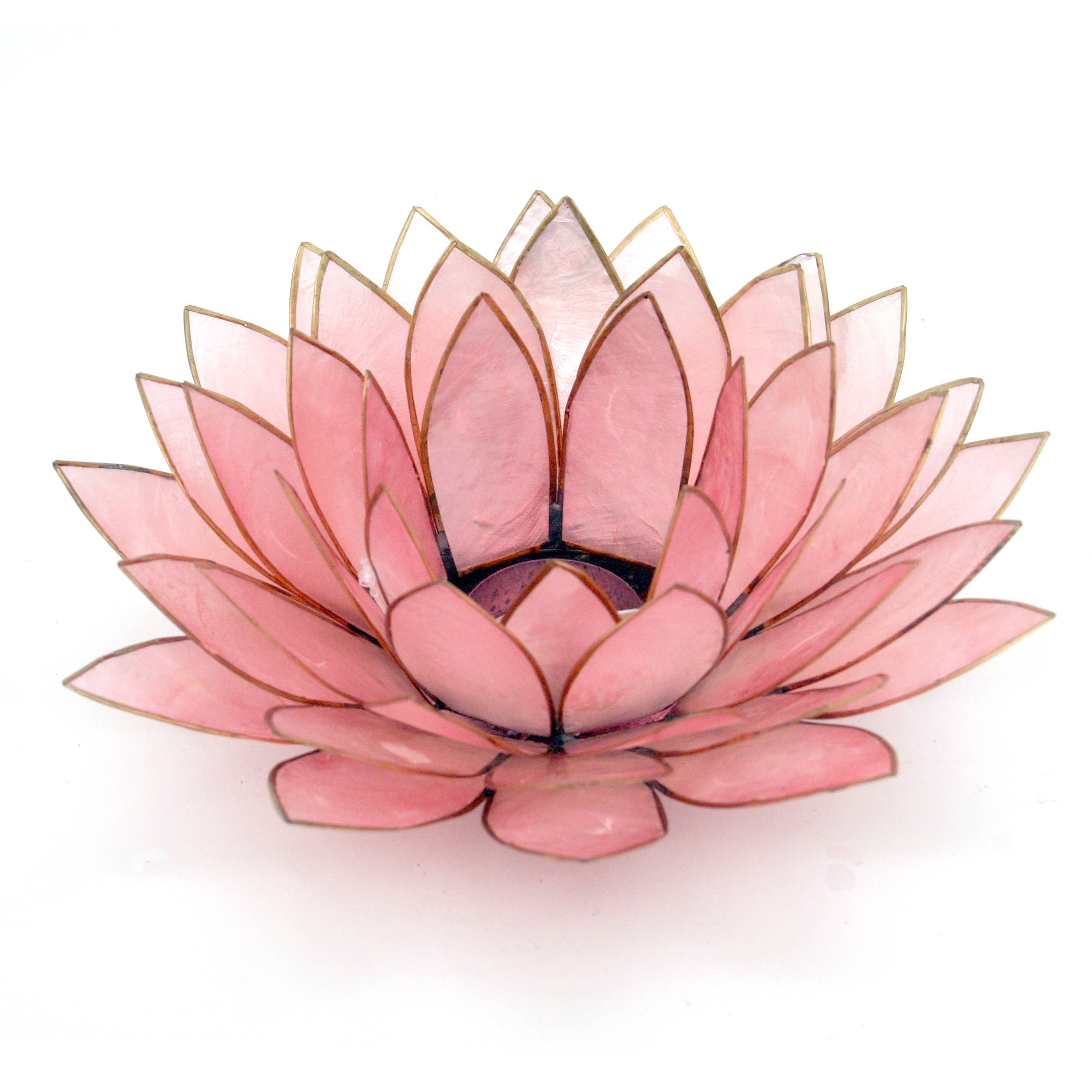 Modern Eastern by Contrast Inc. - Wholesale Candle Holder - Capiz Large Lotus Tealight Candle Holder0