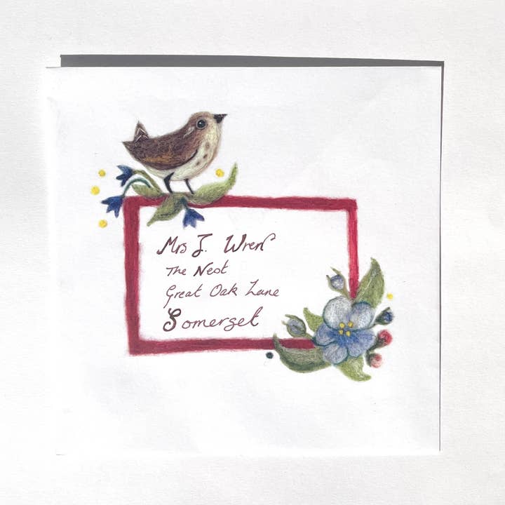 Sweet Liberty Belle - Wholesale Everyday Greeting Card - Eider Ducks Card - Print of felt artwork1