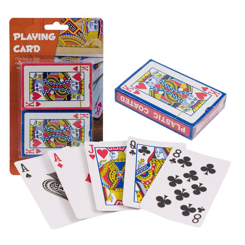 Deluxe Import Trading – wholesale Playing cards – 2 Pack Plastic Coated Playing Cards0