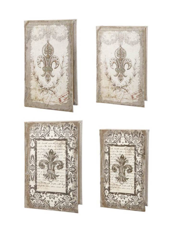 Book Boxes S/4 2l: 11x7x3" 2s 8x5x2" for wholesale by The Light Garden Collection