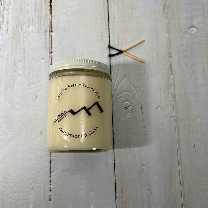 Bergamot en salie voor wholesale door Torched Candle Co.