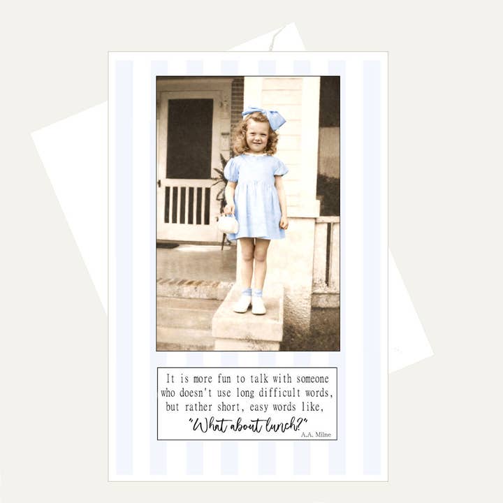 Old Photo - It is More Fun to Talk With... Friendship Card for wholesale by Bellflower Girl
