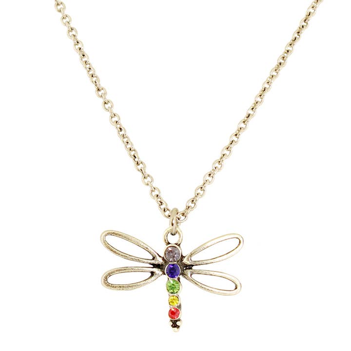 Baked Beads - Wholesale Pendant/Charm Necklace - Crystal Dragonfly Necklace