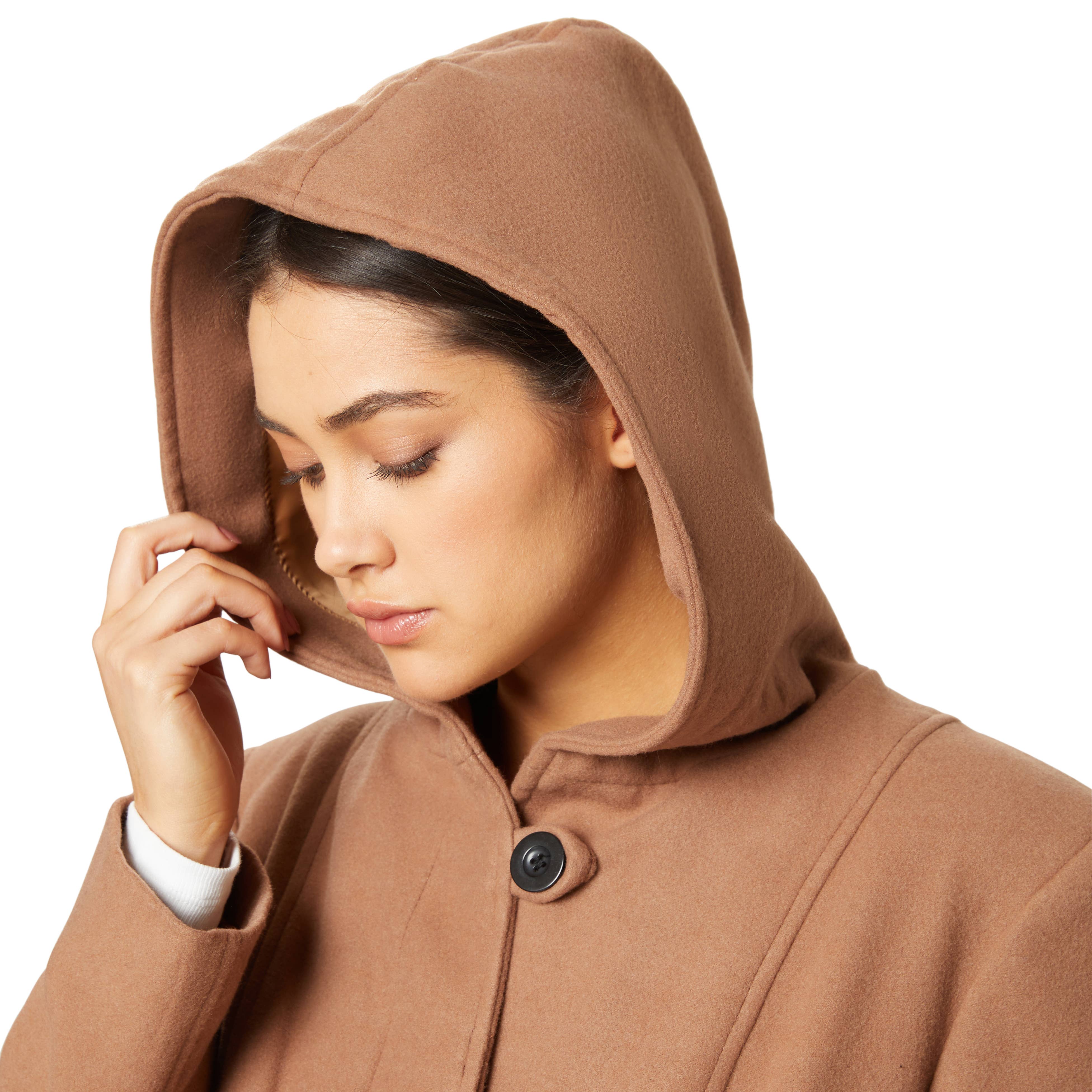 Anastasia - Vente Manteau – femme - Manteau d'hiver à capuche en fausse laine Anastasia Fashions14