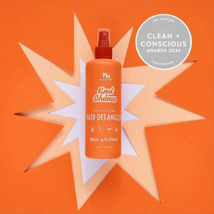 Natural Plant Based Hair Detangler in Mandarin and Grape for wholesale by no nasties kids