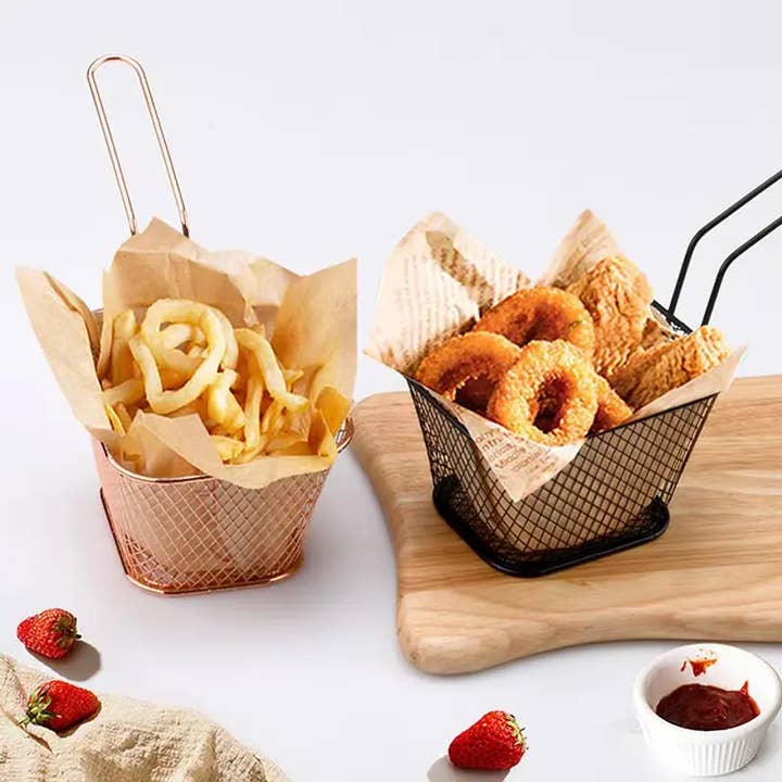 Sostraw & SmartThings - Wholesale Appetizer Serveware - Fries Basket - Squared shape - 4 colors2