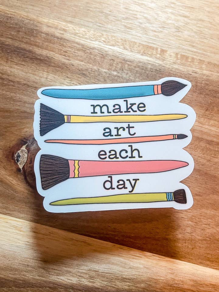 Lav kunst hver dag klistermærke for engroshandel hos Sharp Thoughtlings