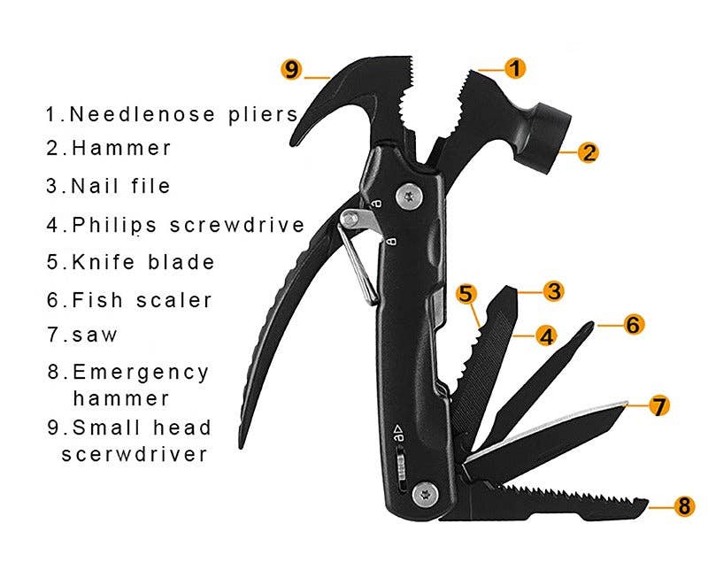 VIGOR - Wholesale Handy Tool - All In One Multitool Survival The Claw Hammer Martelos Campi2