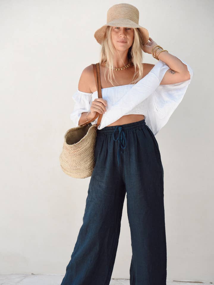 Isla Pants // Midnight for wholesale by Beachwood The Label